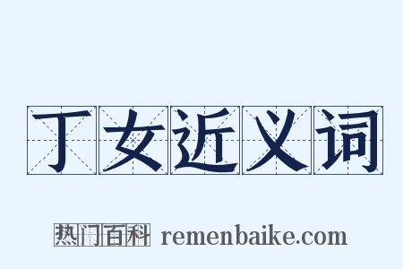 丁女近义词是什么意思的图片